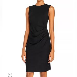 Theory Black Pleats Midi Dress